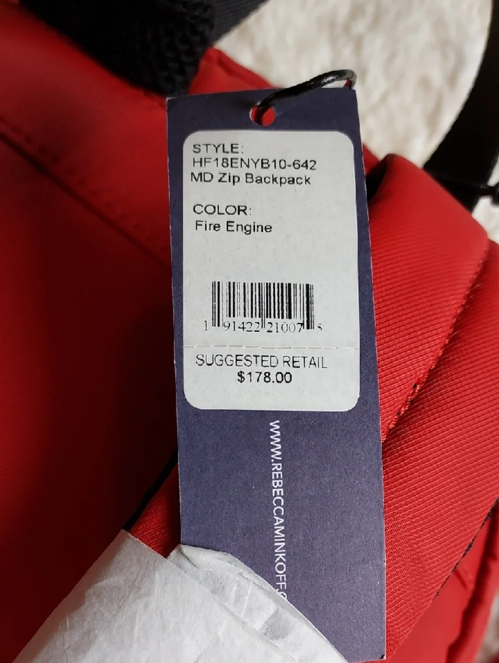 Rebecca Minkoff Backpack Red Nylon Gorpcore Utility Minimalist Streetwear NWT